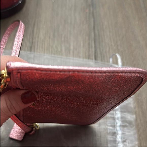 Coach Rose Pink Glitter Wristlet - Picture 6 of 8